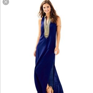 Lilly Pulitzer True Navy Jane Maxi Dress. Size 0
